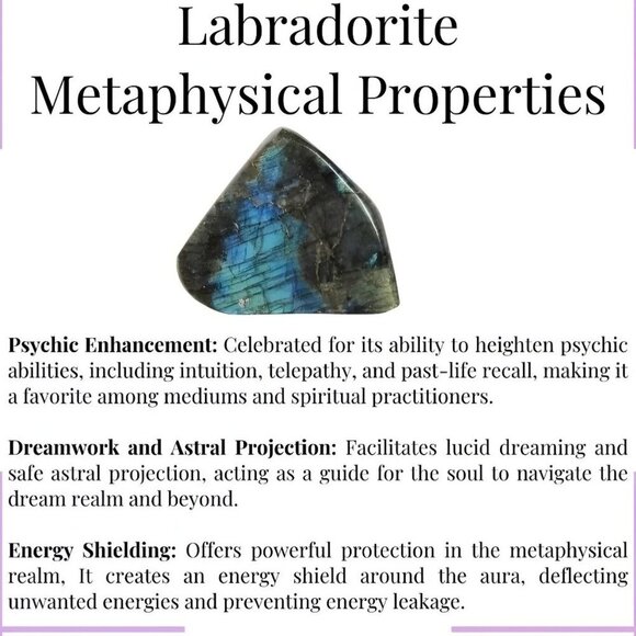 Purple Fire Labradorite Heart Pendant – Copper Wire Wrapped Necklace | Handmade - Picture 12 of 15